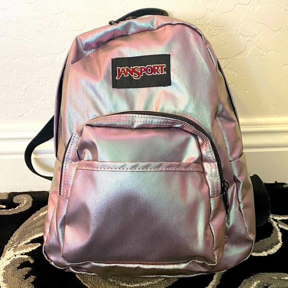 JanSport Iridescent Half Pint FX Mini Backpack Petrol Rainbow